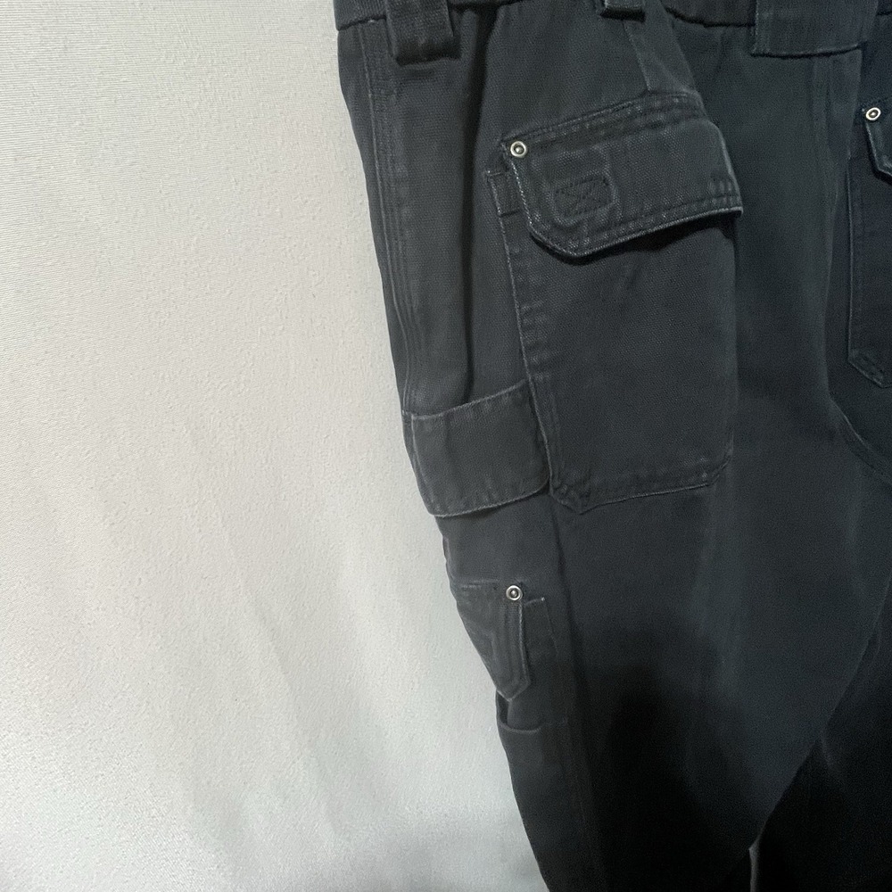 Duluth Trading Co Cargo Pants Mens 34x34 Black Fire Hose Cotton Workwear Utility - Picture 5 of 16